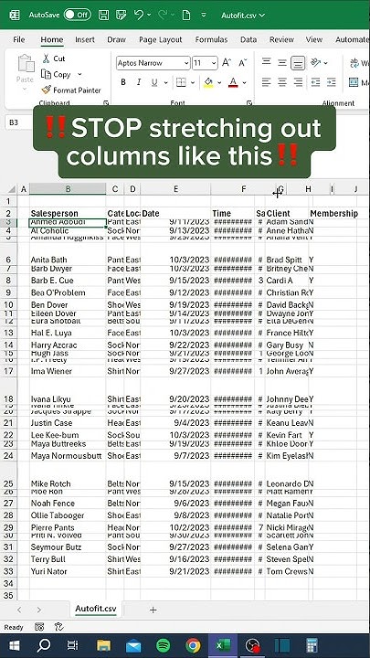 How To AutoFit Columns And Rows In CSV Files excel exceltips how-to-autofit-columns-and-rows-in-csv-files-excel-exceltips