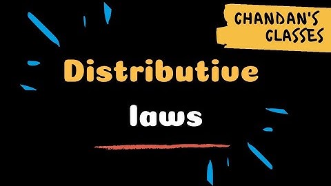 Distributive Laws || Set Theory || Maths || Class 8