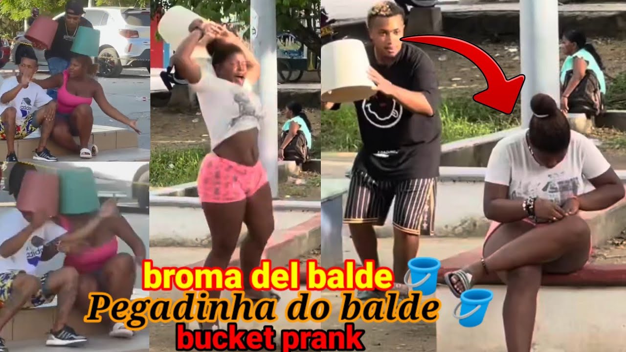 broma del balde 🪣 / Pegadinha do balde / bucket prank