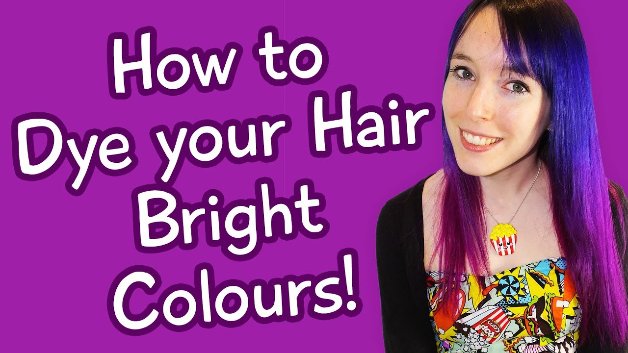How To Dye Your Hair Bright Colours Purple Pink Dip Dye Ombre Tutorial