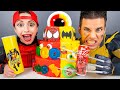 Mukbang Giant Eyeball Jelly Superhero Cake 케이크 먹방 챌린지 Deadpool vs Wolverine by HUBALAND