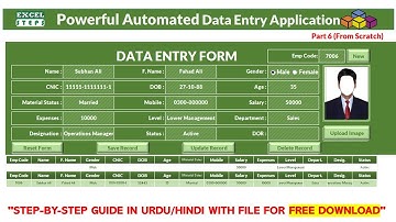 Excel VBA Tutorial: Building a Powerful Automated Data Entry Application Without User Form | Part 6
