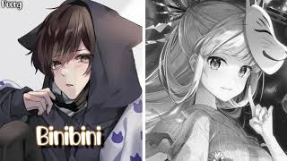 Video thumbnail of "OH BINIBINI  LYRICS // NIGHTCORE BEST SONG OF 2020."