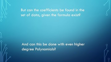 Modelling Polynomials using Data