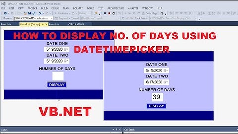 VB NET - USING DATETIMEPICKER TO DISPLAY NUMBER OF DAYS