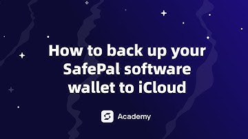 How to back up your SafePal software wallet to iCloud?