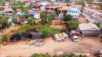Start a new project!! Bulldozer KOMATSU And Dump Truck 5Ton ​Pouring Soil To Delete Deep Pond​​