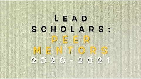 Peer Mentors 2020 - 2021