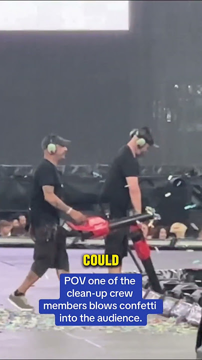 Taylor Swift Cleanup Crew Showers Fans with Confetti at Madrid Eras Tour 🥲❤️ #shorts #taylorswift