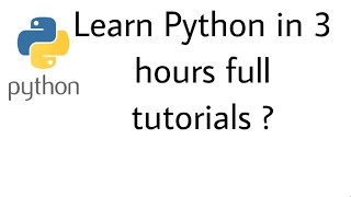 Learn Python in 3 hours full tutorials ? python tutorial,learn python,python full course,python tu screenshot 1