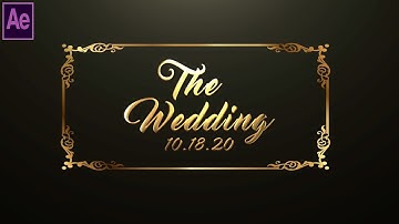 Gold Wedding Invitation in After Effects Tutorial weddings #weddinginspiration #weddinginvitation