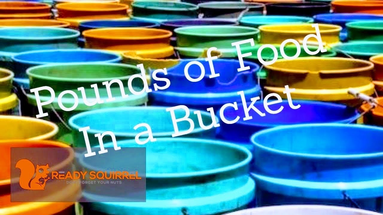 Pounds Of Food In A Storage Bucket