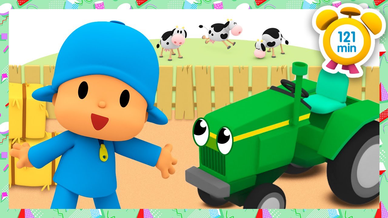 🚜 POCOYO em PORTUGUÊS do BRASIL - Um Trator Na Fazenda [121 min] DESENHOS  ANIMADOS para crianças 