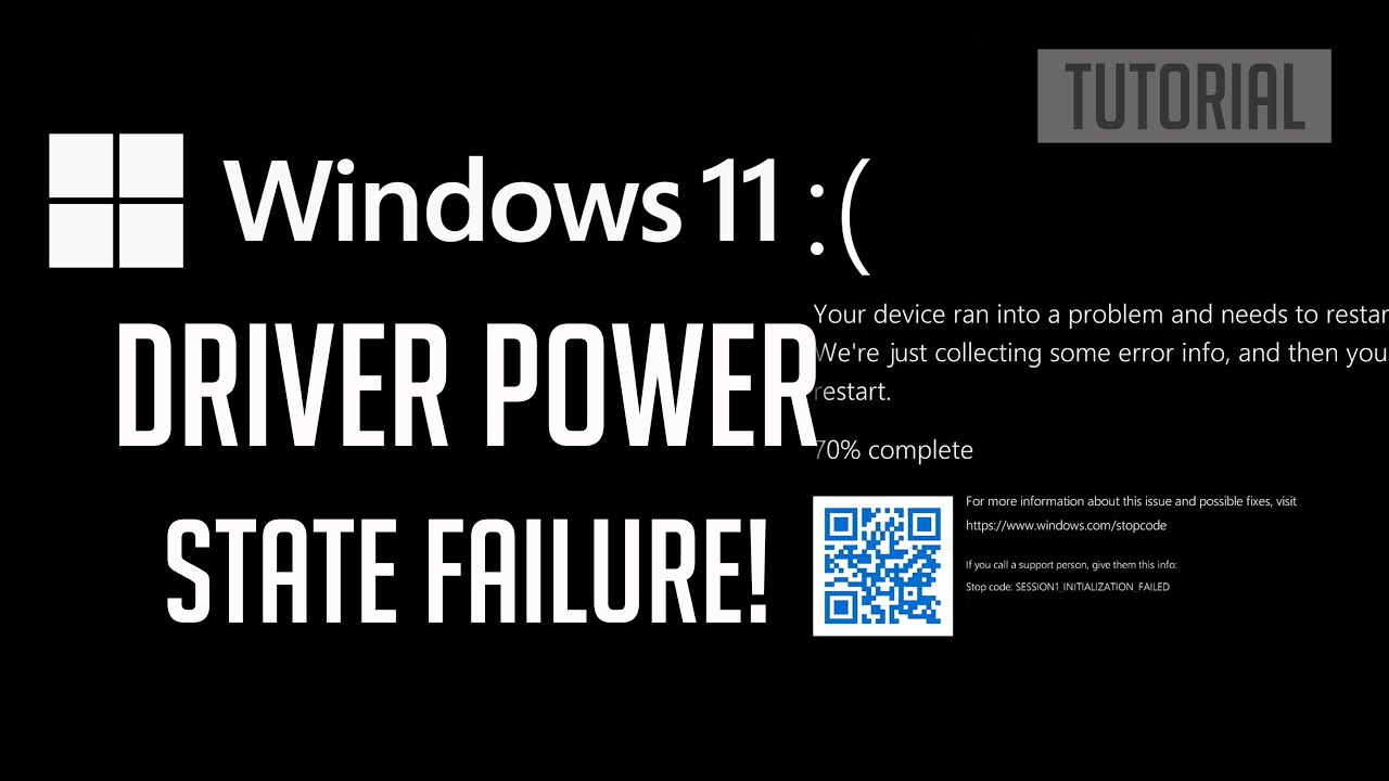 Windows 11 Black Screen Driver Power State Failure 22 Youtube