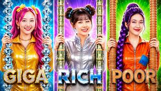 Poor Vs Rich Vs Giga Rich Huntrix Kpop Demon Hunters In Jail!