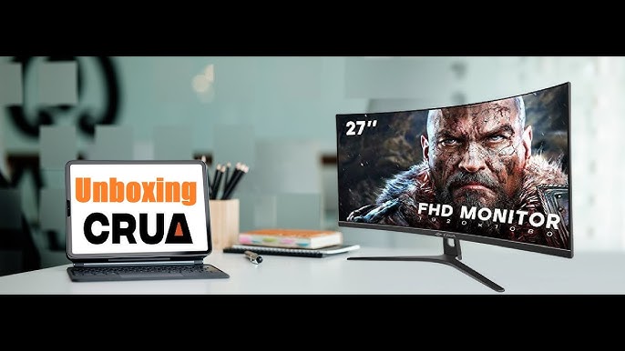 CRUA Monitor curvo para juegos de 27 pulgadas, 144 hz165 Hz