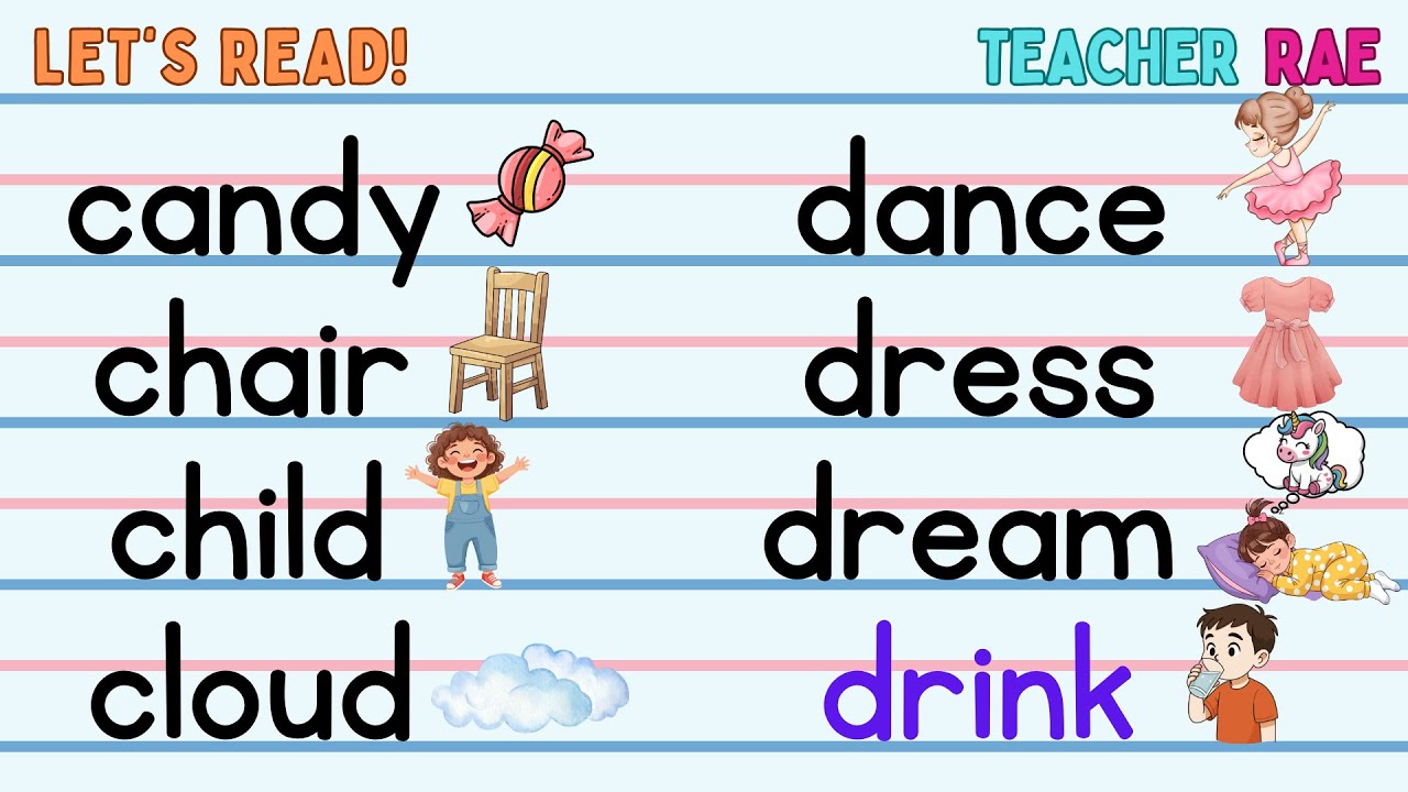 100 || 5 - LETTER WORDS || learn to read || kindergarten || grade 1 || vocabulary words