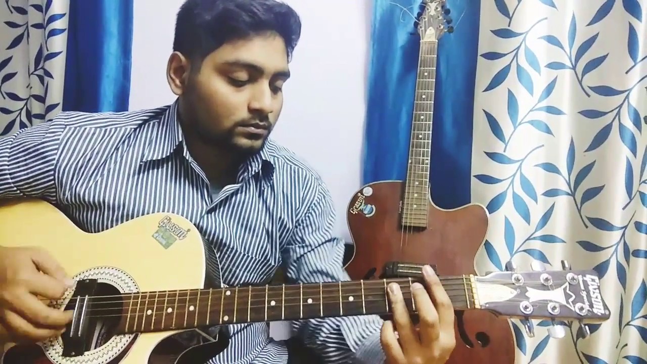 Kon se alor swapno niye guitar instrumental coverAsha Bhoshle  Pratham kadam phoolShubhra Biswas