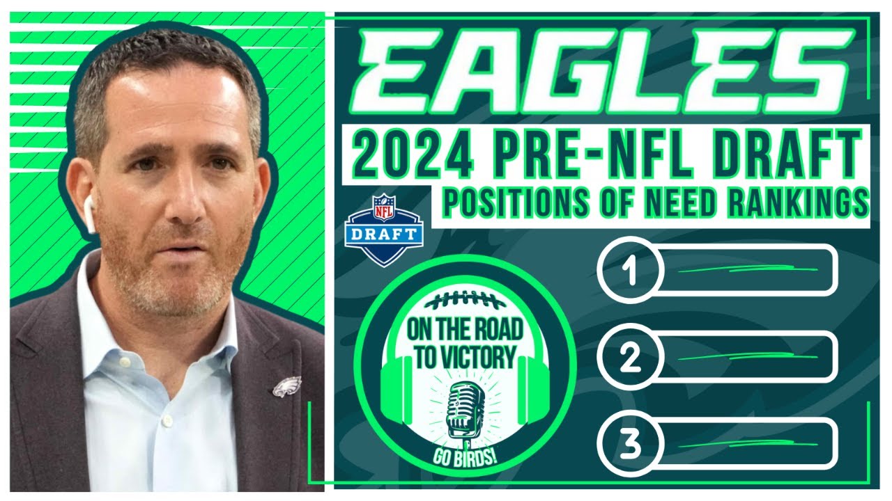 Eagles Positions of Need Rankings PreDraft 2024, ‘25 & ‘26 NFL