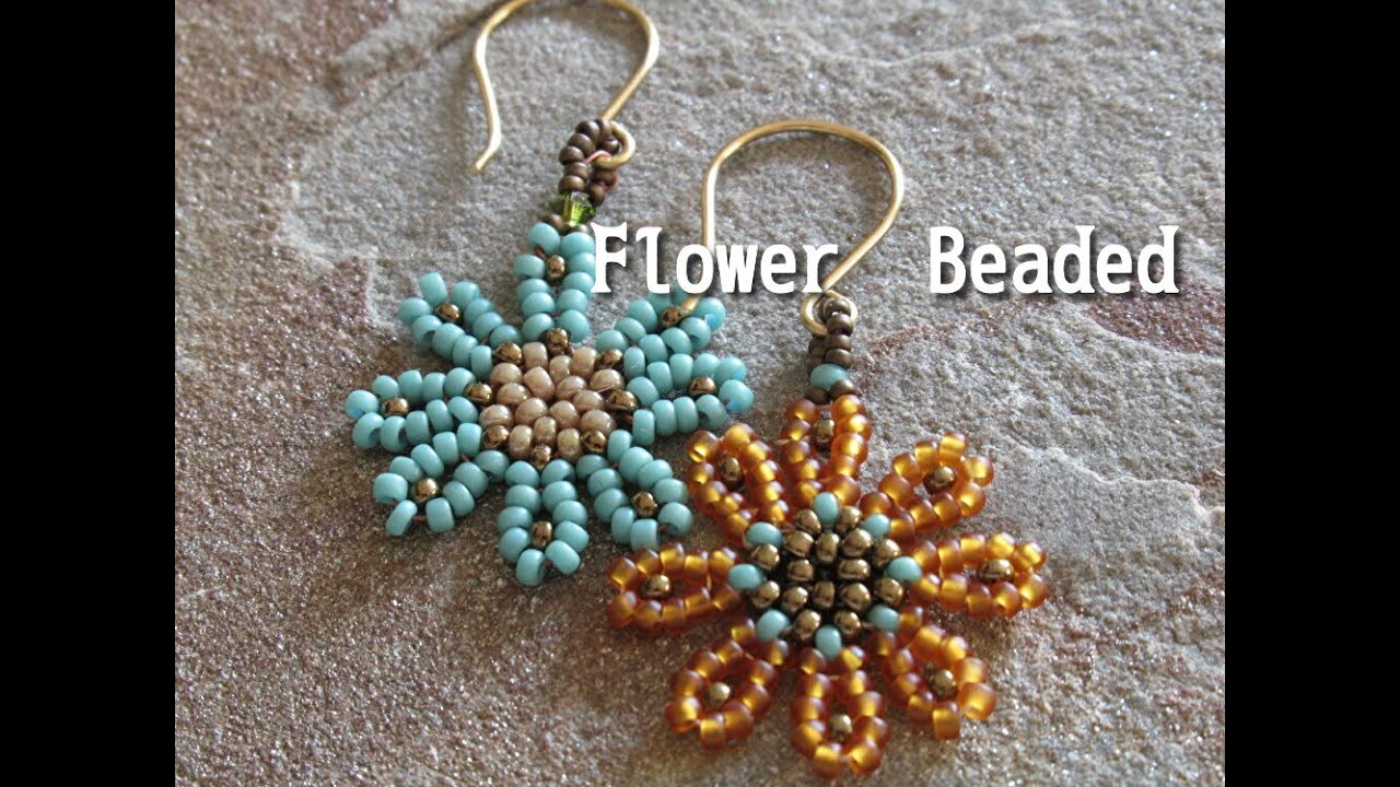 ﾋﾞｰｽﾞ＃お花＃ﾋﾟｱｽ DIY#33【Beads work】1輪お花のﾋﾟｱｽ? - YouTube