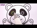 Cara menggambar  Boneka Panda Untuk Anak Anak