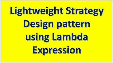 Lightweight Strategy Design pattern using Lambda Expression