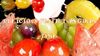 ASMR CANDIED FRUITS *TANGHULU* Watermelon, Grape, Plum, Tomato과일 탕후루 EATING SOUNDS/Nunsaegr ASMR 눈새기