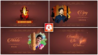 Cinematic wedding invitation video editing in Telugu | kinemaster wedding invitation video tutorials screenshot 4