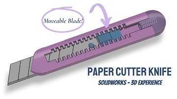 SolidWorks 3DEXPERIENCE Tutorial | Paper Cutter Knife Modeling Step-by-Step (Beginner Friendly)