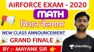 Airforce full maths with formula revision by mayank sir