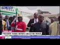 President Tinubu Departs Abuja to France for Private Visit