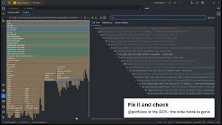 Julia profiler in IntelliJ: find the slow line with a flame graph