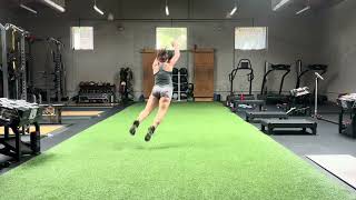 Bilateral Footfire to Diagonal Broad Jump
