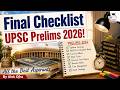 Final Checklist for UPSC Prelims 2026 | All the Best Aspirants | StudyIQ IAS English