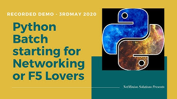 Python for Network Programming|| Python  Network Automation|| Python F5 API - Live Demo 3 May 2020