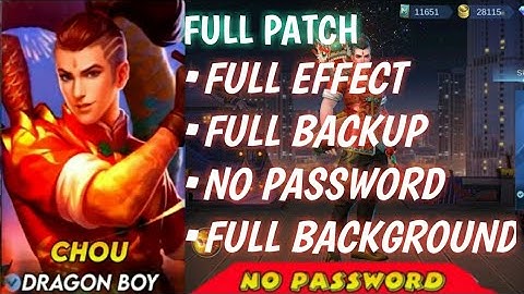 SCRIPT SKIN CHOU EPIC DRAGON BOY FULL EFFECT NO PASSWORD