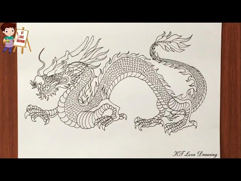 Vẽ Con Rồng / Vẽ Rồng / How To Drawing A Dragon - Youtube