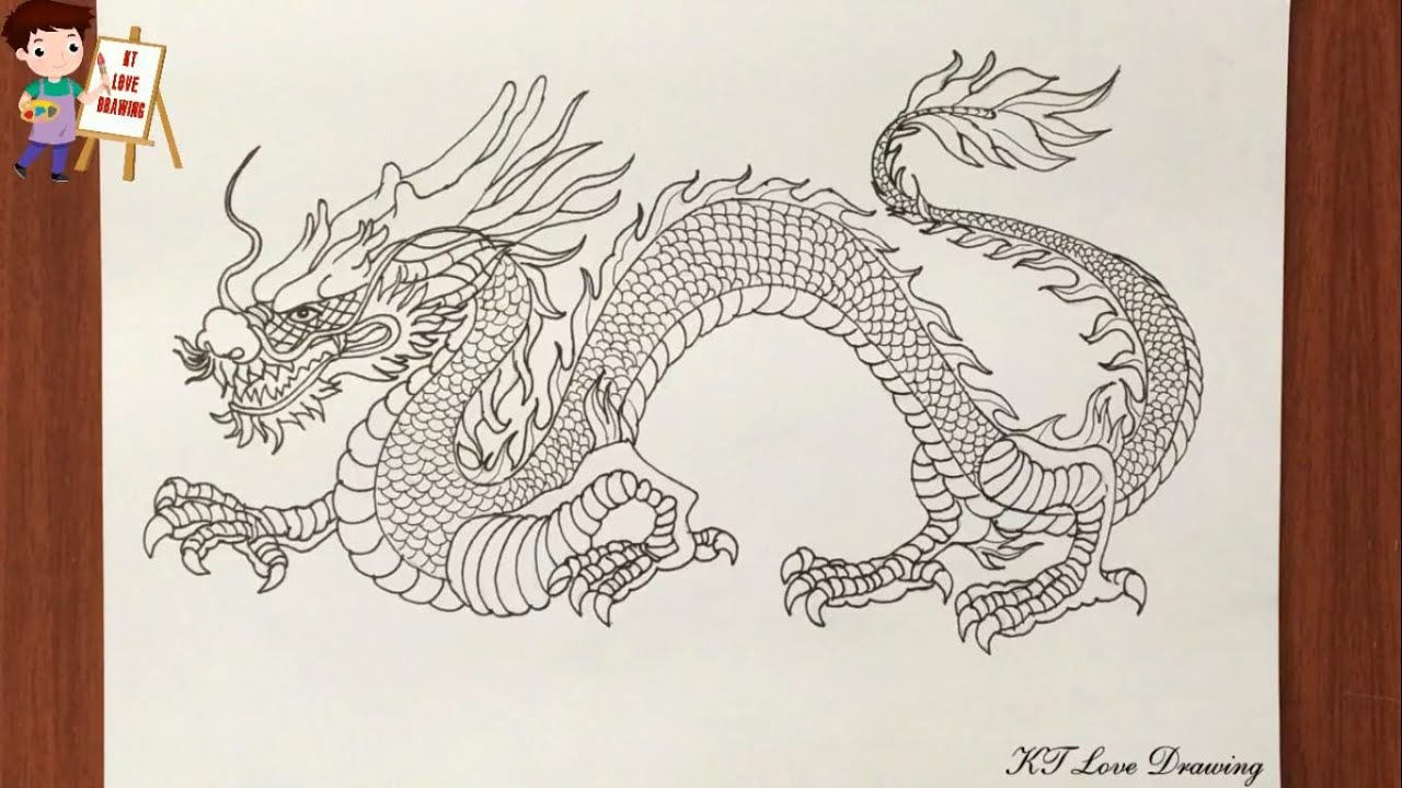 Vẽ con Rồng  Vẽ rồng  How to Drawing a Dragon  YouTube