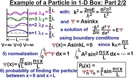 Physics - Ch 66 Ch 4 Quantum Mechanics: Schrodinger Eqn (20 of 92) Particle in 1-D Box: Example 2/2
