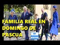 FAMILIA REAL BRITÁNICA ASISTE A LA PRIMERA MISA DE DOMINGO DE PASCUA DE CARLOS III COMO REY.