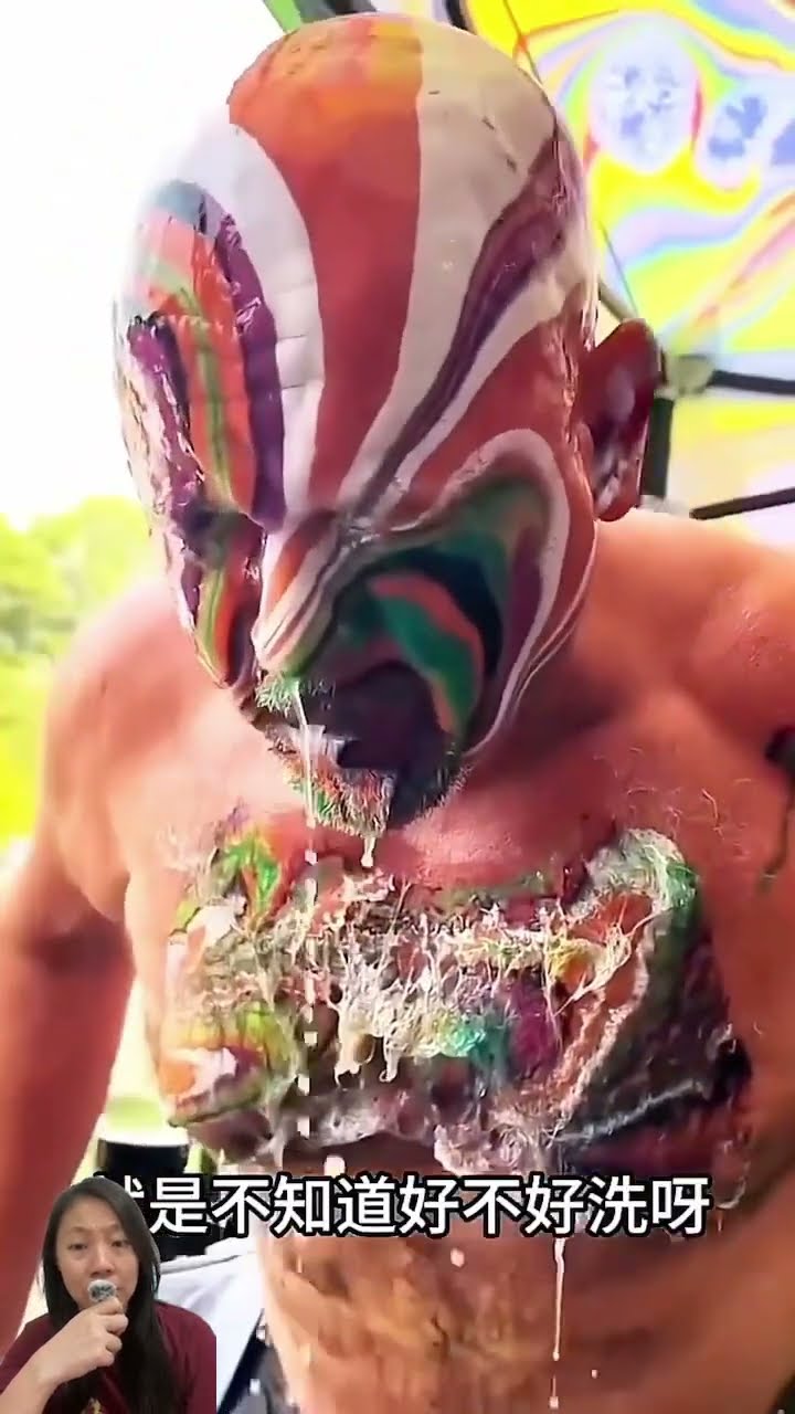 OM BOTAK JADI WARNA WARNI CELUP KE ES KRIM #shorts