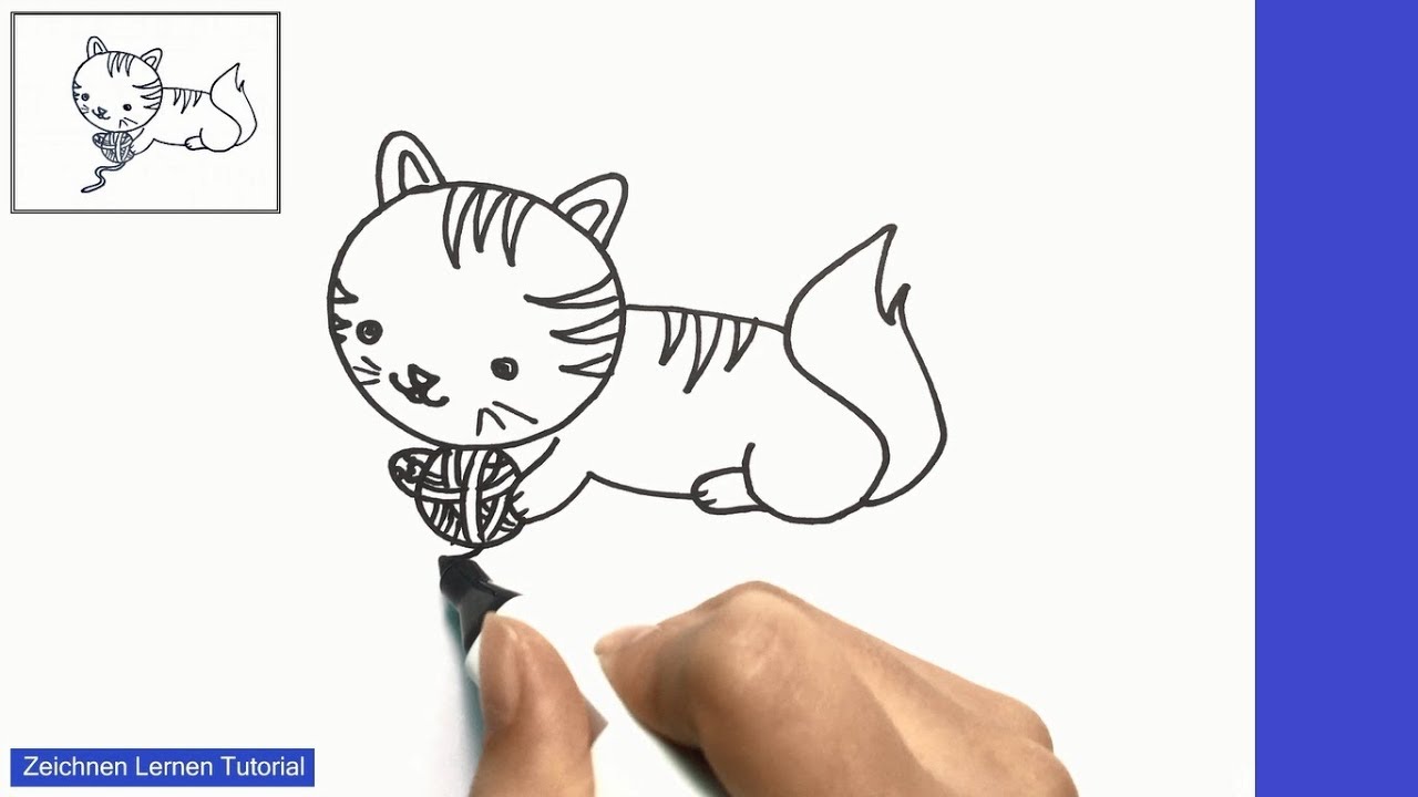 Zeichnen Tutorials Fur Anfanger Katze Zeichnen Lernen Einfach Schritt F 252 R Schritt F 252 R