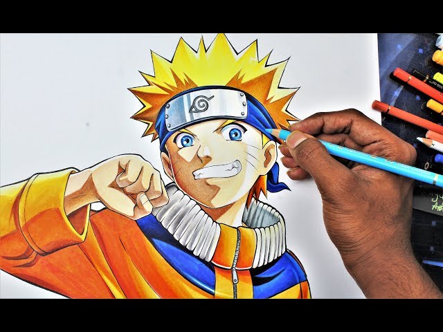 Naruto Uzumaki - Coloured Pencil (Video) by artbox99 on DeviantArt