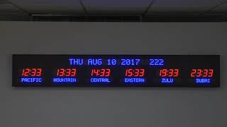 BRG Precision Product's 6618U-R25B - 6 Zone, Programmable Time Zone Clock Display