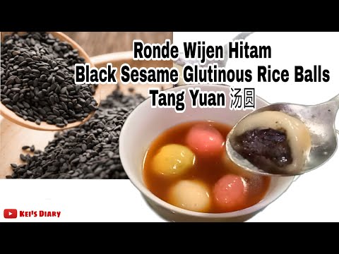 Resep Ronde Wijen Hitam / Tang Yuan 汤圆/black sesame glutinous rice balls
