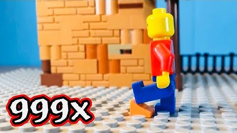 Lego Man steps on a Lego 999x speed
