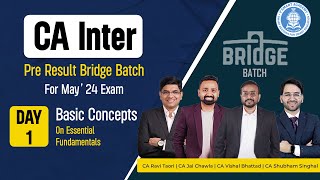 DAY 1: CA INTER | PRE RESULT BRIDGE BATCH | For May'24 | Vsmart Academy