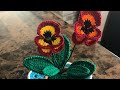 Crochet flowers. How to crochet beautiful pansies .