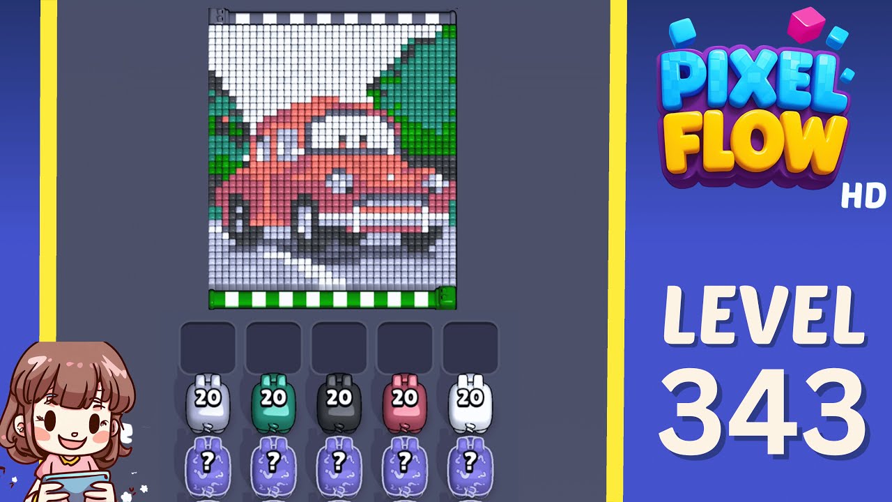 Pixel Flow Level 343 Solution Walkthrough - YouTube
