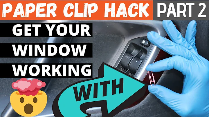 How to fix a stuck car window - 2 (window wont go up) Paper clip hack